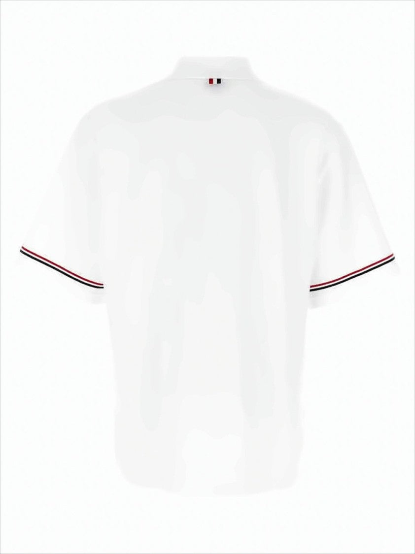 Koszula polo z krótkim rękawem z akcentami w paski