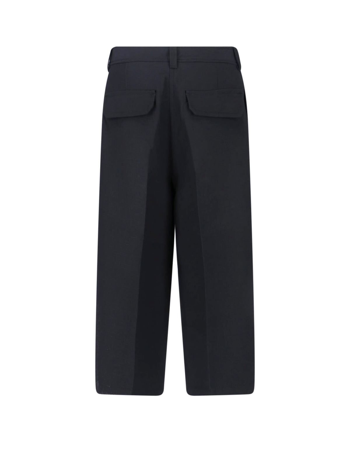 Black Blaire Cropped Tailored Wool Trousers