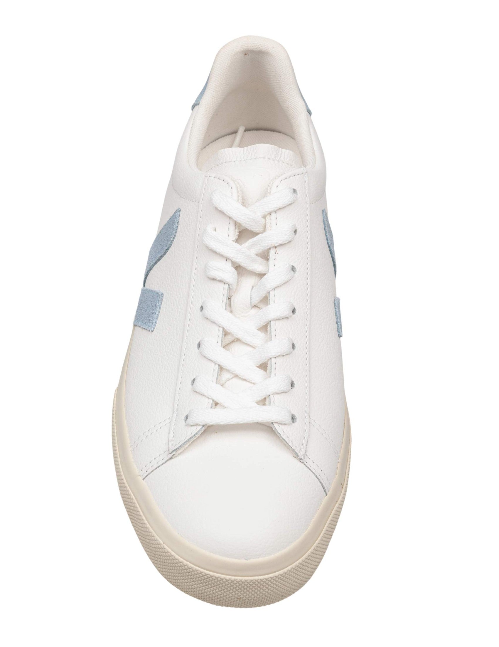 Campo Chromefree Leather Shoes, White/Light Blue
