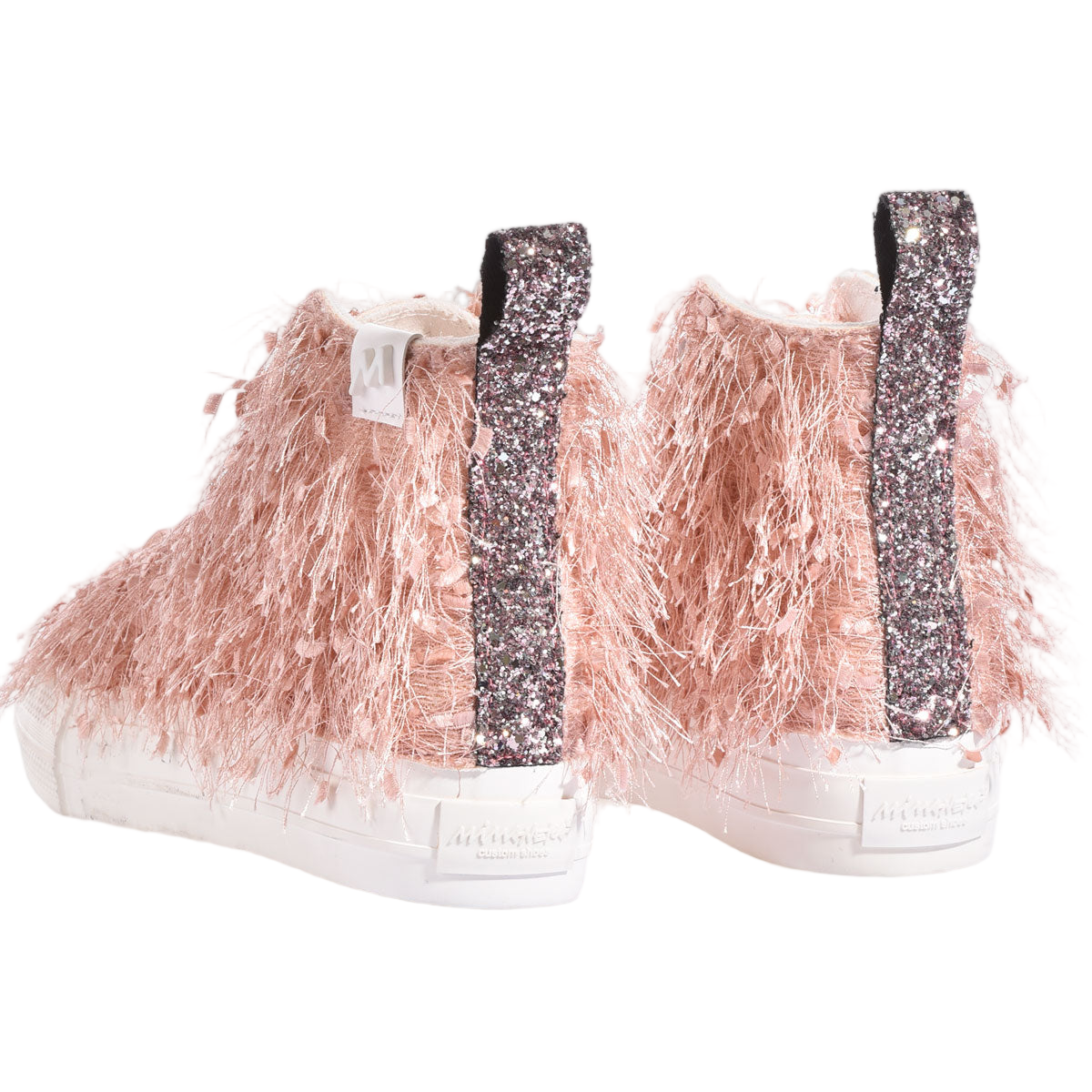 High-Top Platform Sneakers in Blossom Pink