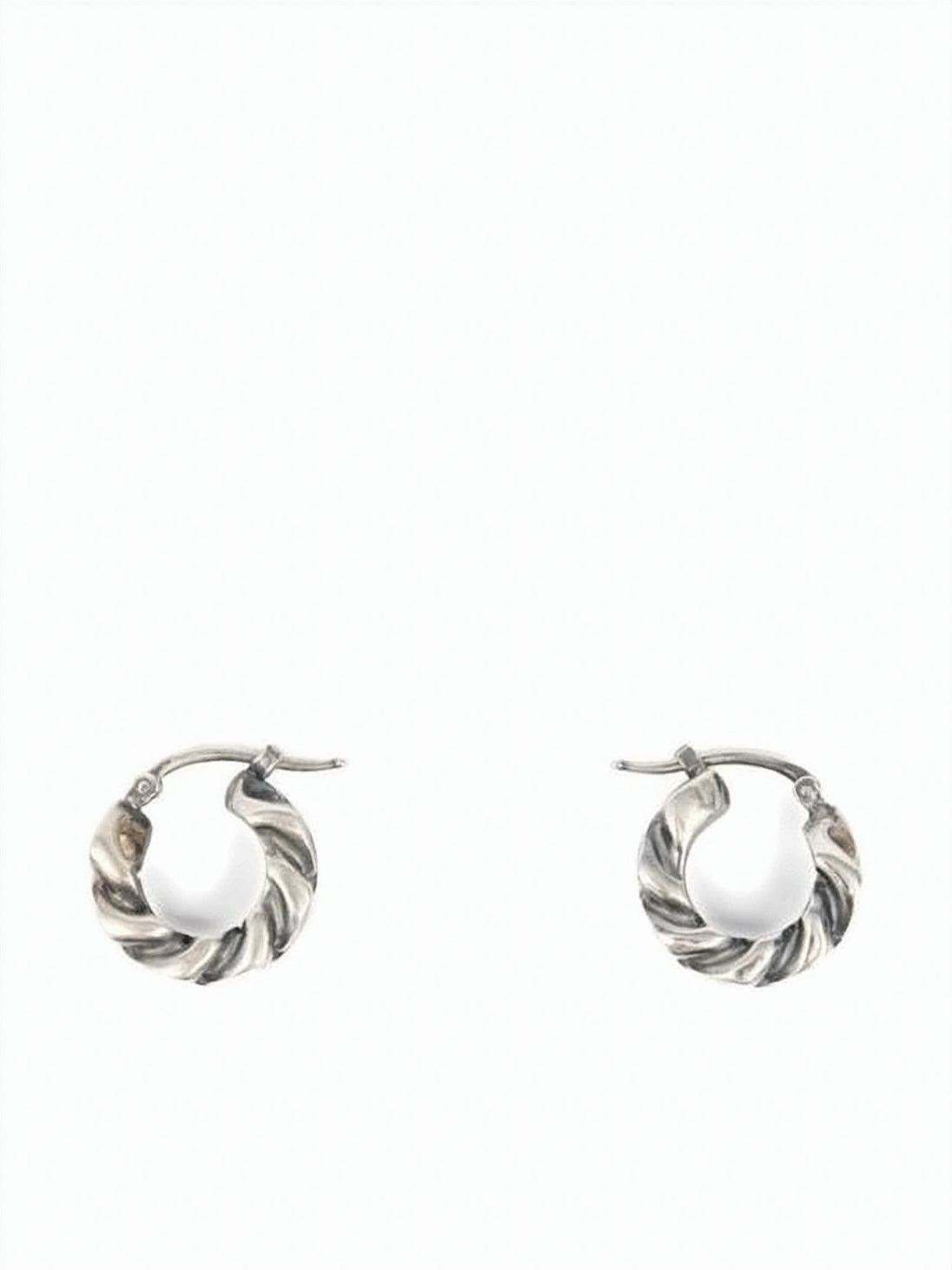 Sculptural Hoop Earrings With Textured Finish
