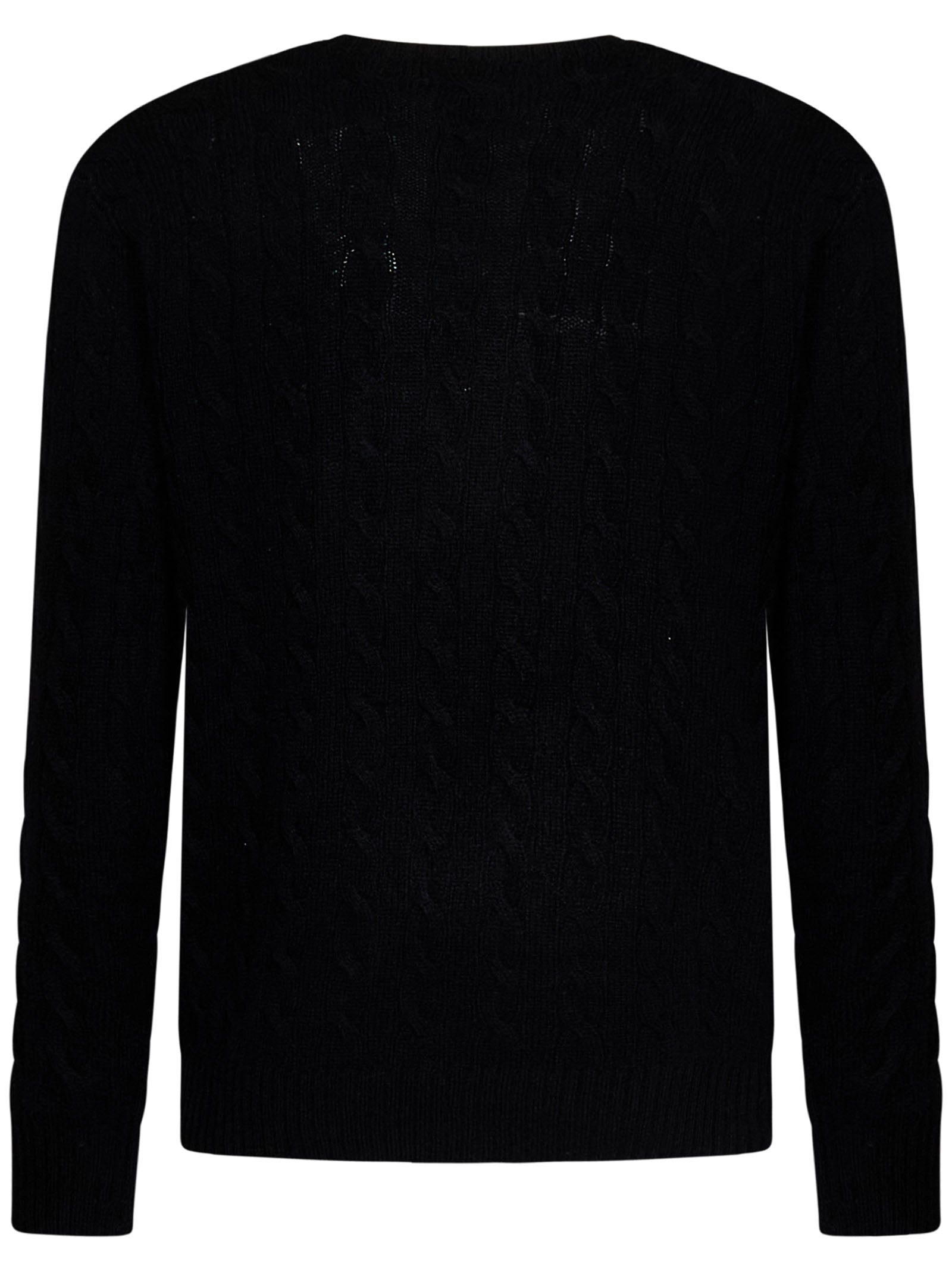 Classic Cable Knit Sweater In Wool-Cashmere Blend