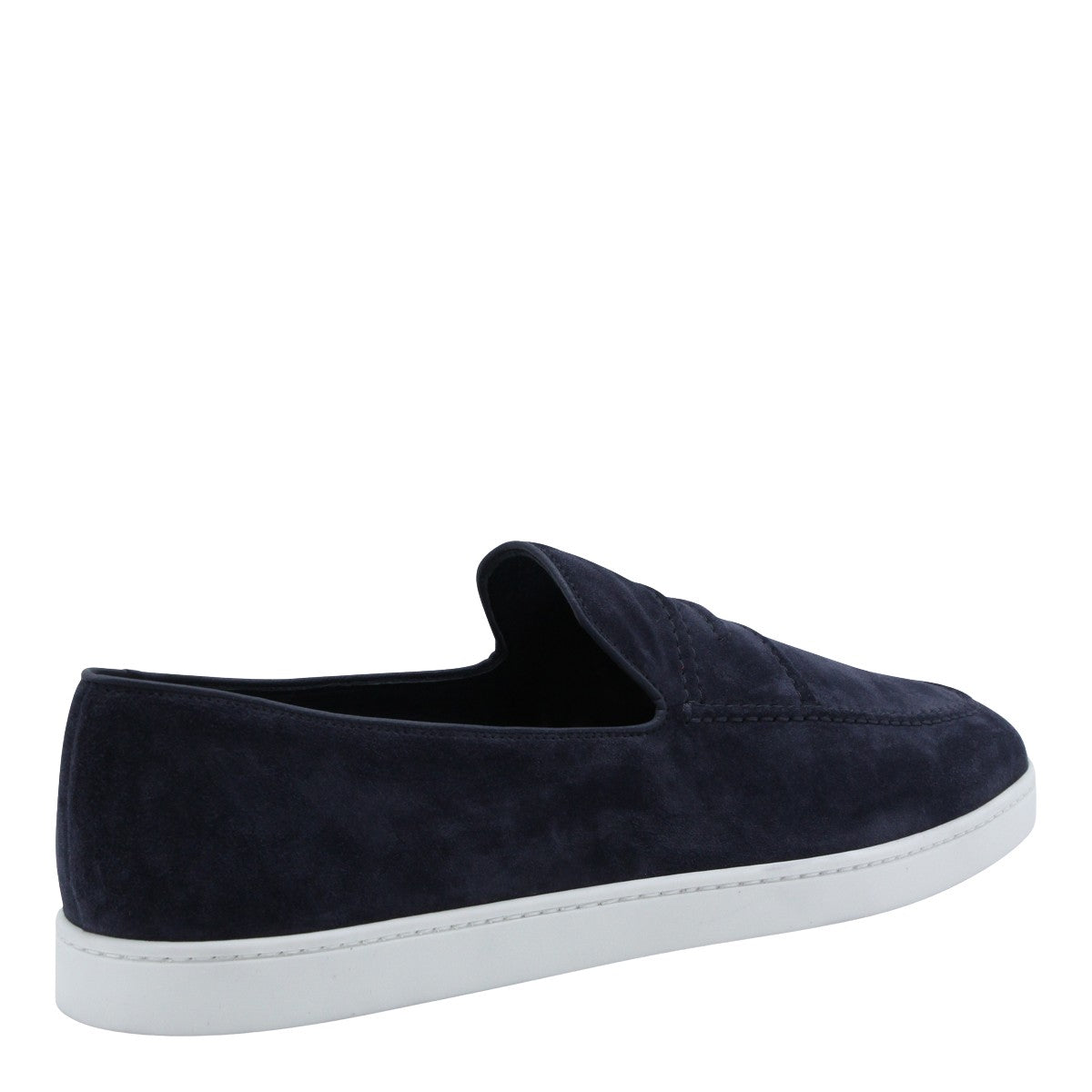 Blue Suede Slip-On Shoes