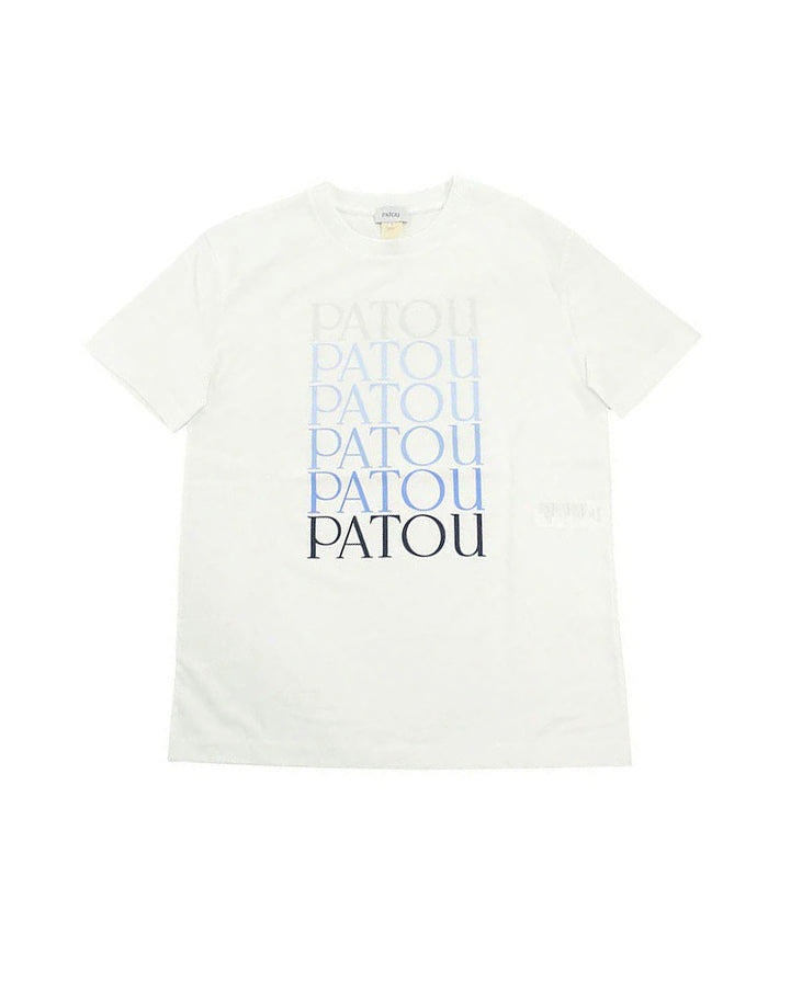 Relaxed-Fit White T-Shirt With Gradient Text Design