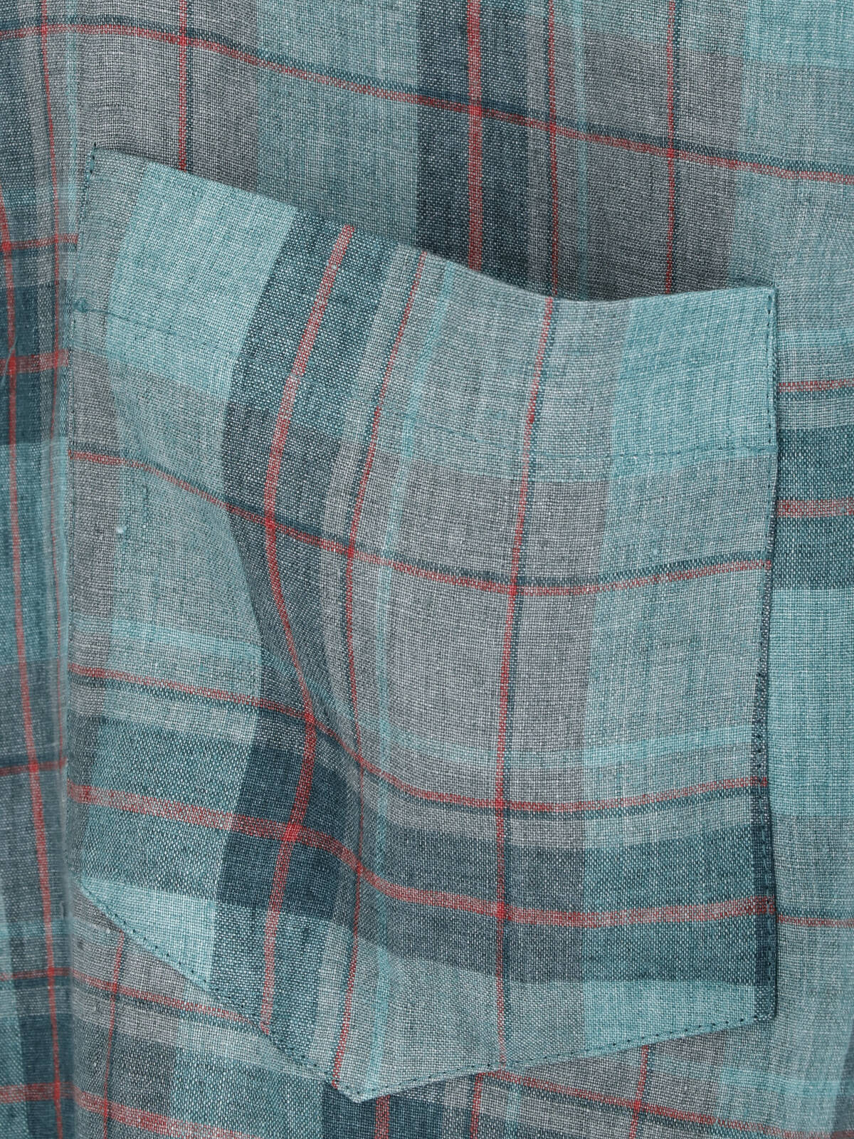 Blue Plaid Relaxed Fit Button-Down Shirt