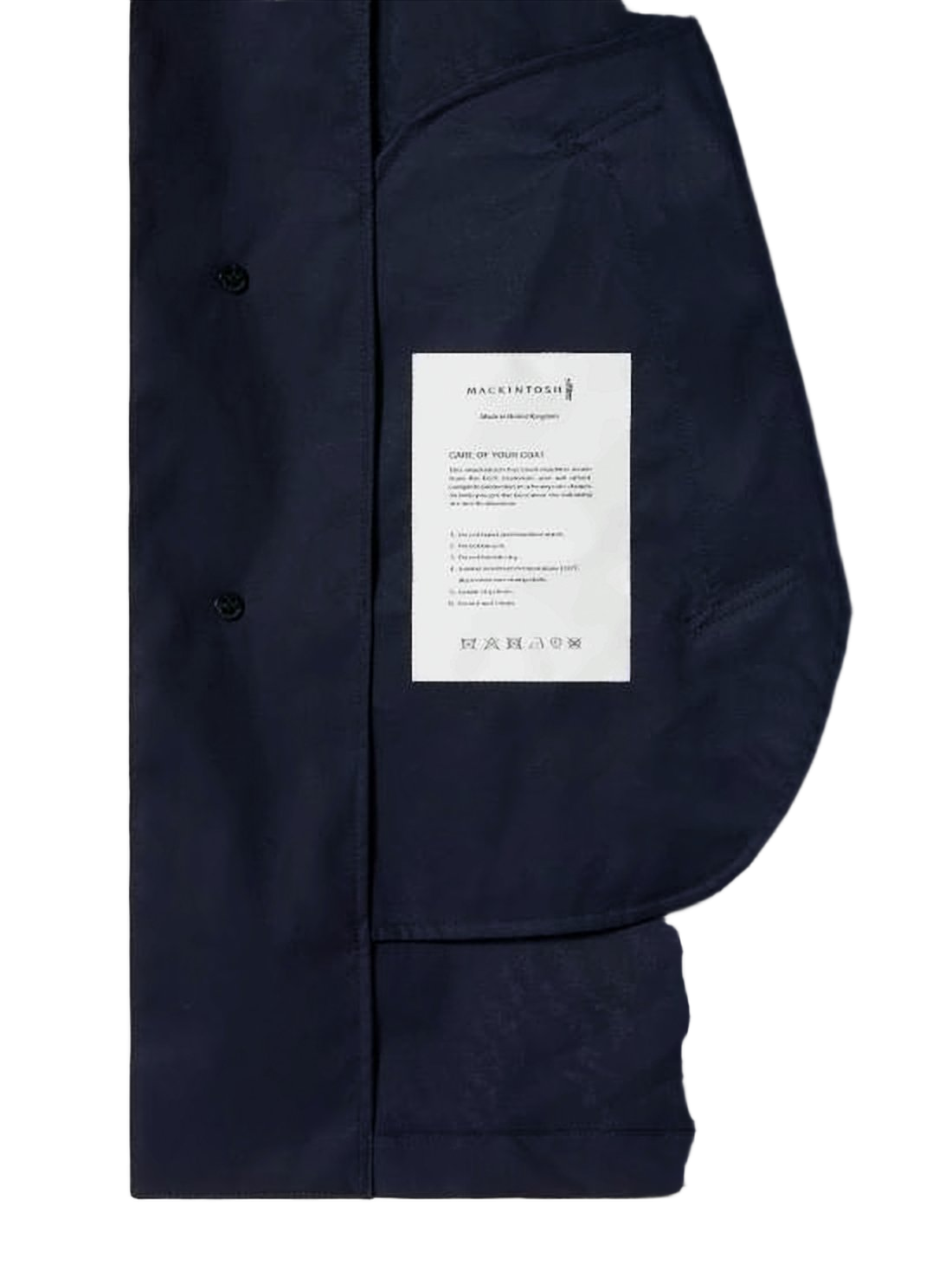 Blue Mackintosh Jacket With Concealed Buttons