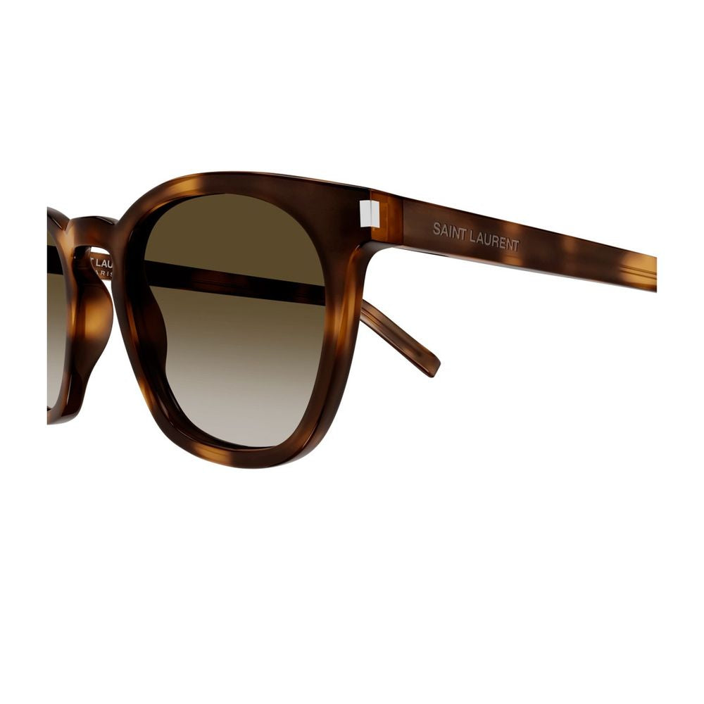 Sl 28 Linea Corner Angle Panthos-Shape Light Havana Acetate Sunglasses