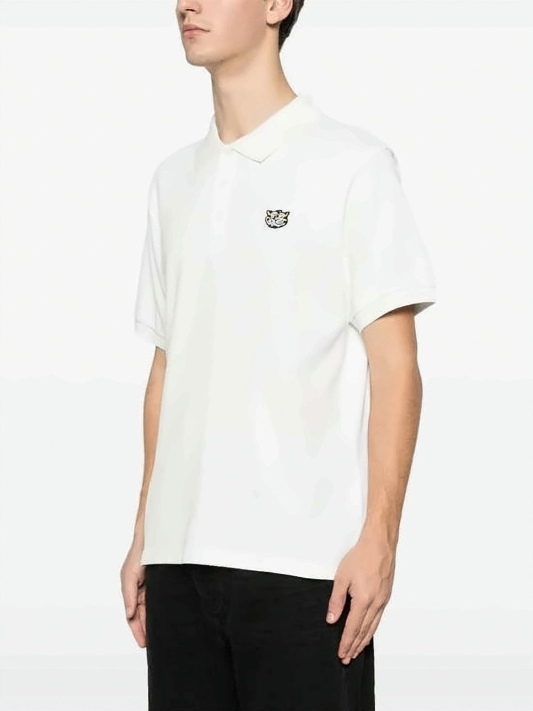 Short-Sleeve Polo Shirt with Embroidered Emblem