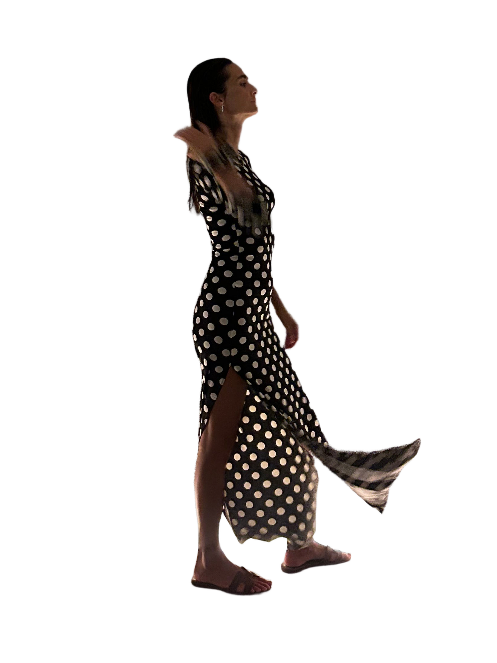 Ayana Dress With Large Polka Dots