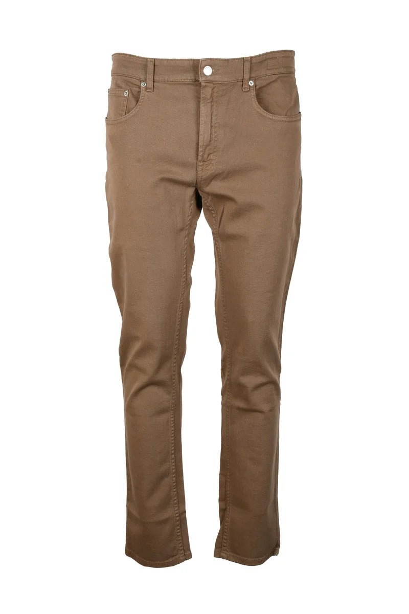 Close-Fitting Biscuit Wash Jeans