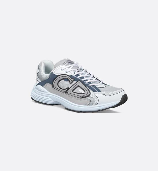 Layered Fabric and Mesh Sneakers