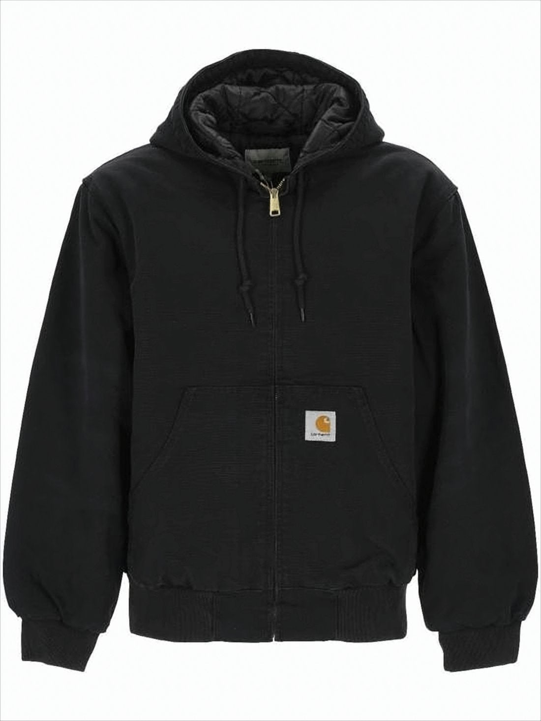 Hooded Quilted Jacket with Adjustable Drawstrings