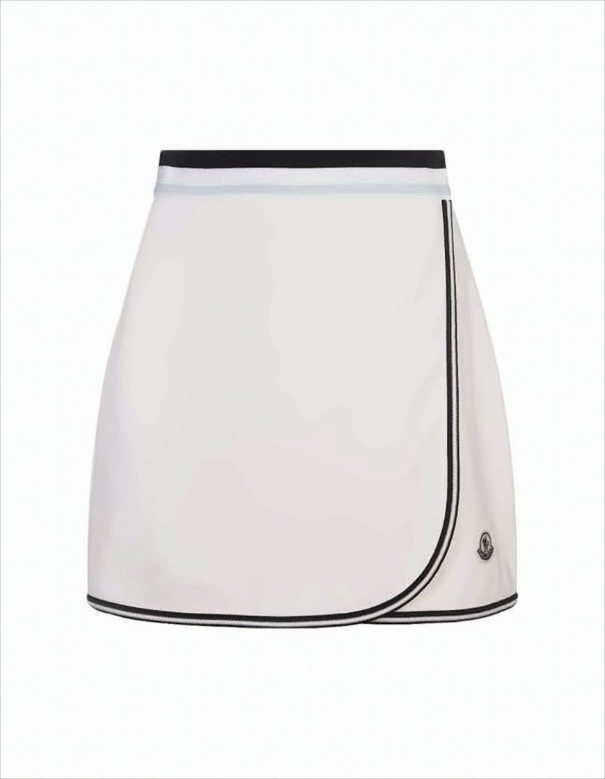 Wrap-Style Mini Skirt with Contrasting Trim