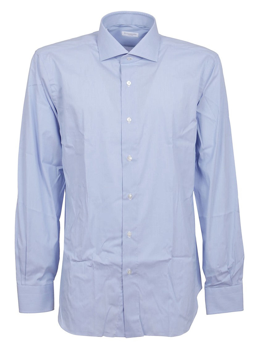 Long-Sleeve Button-Down Shirt With Pointed Collar