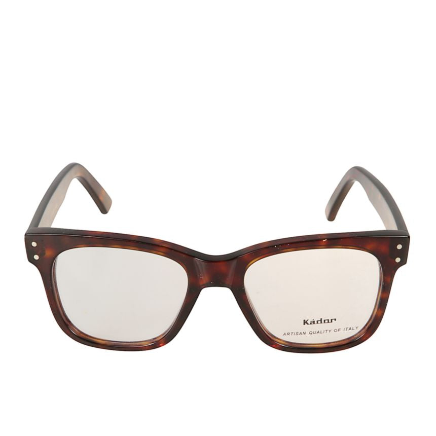Keyman Square Frame Tortoiseshell Sunglasses with Metallic Rivet Details