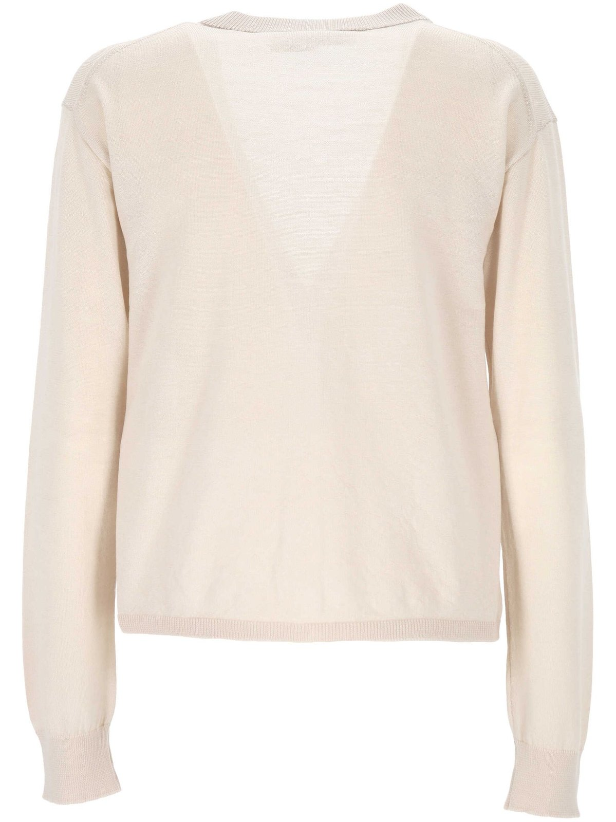 Lightweight Wool Cardigan with Diamond Pattern