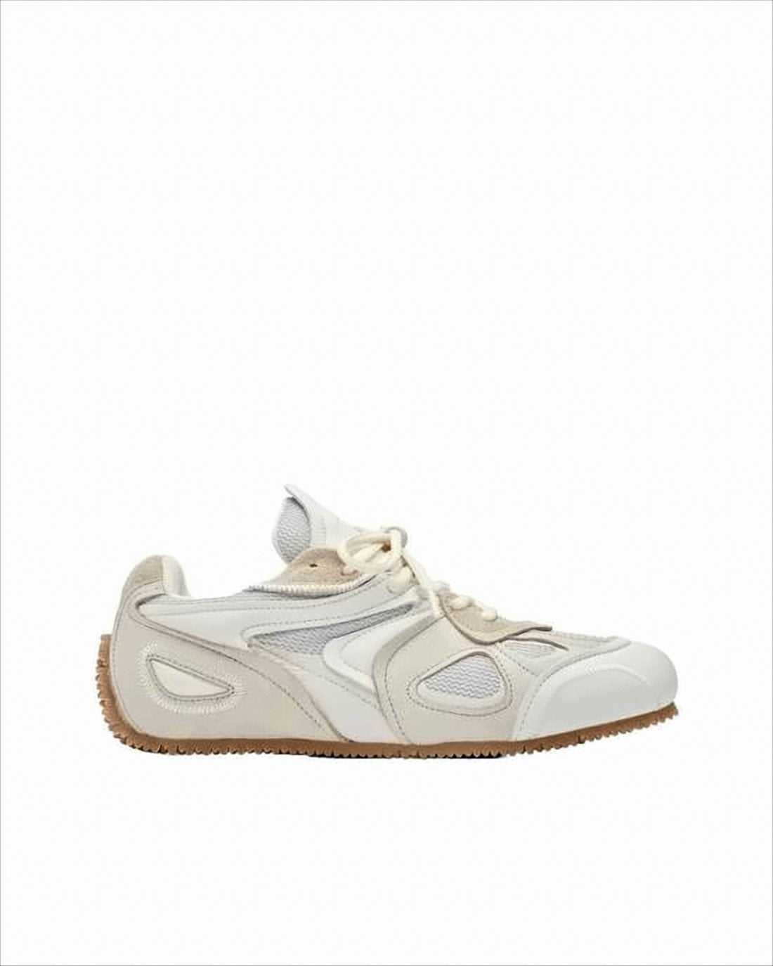 Low-Profile Sneakers with Leather and Suede Panels