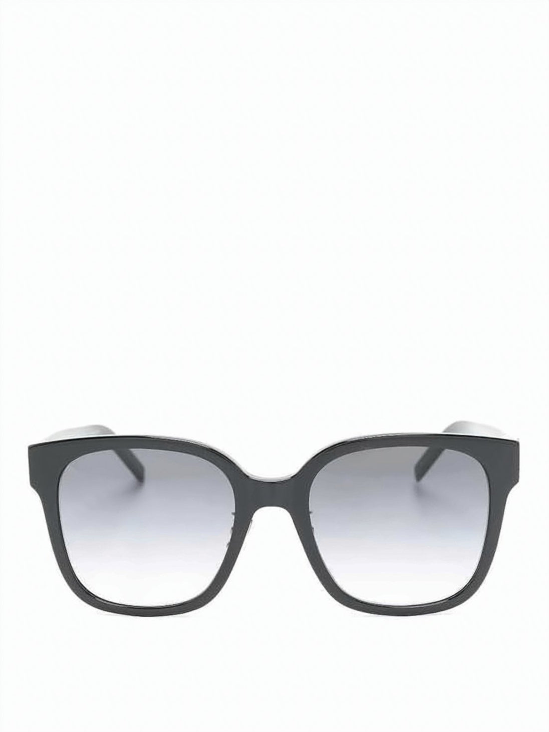 Black Acetate Gradient Lens Logo Sunglasses