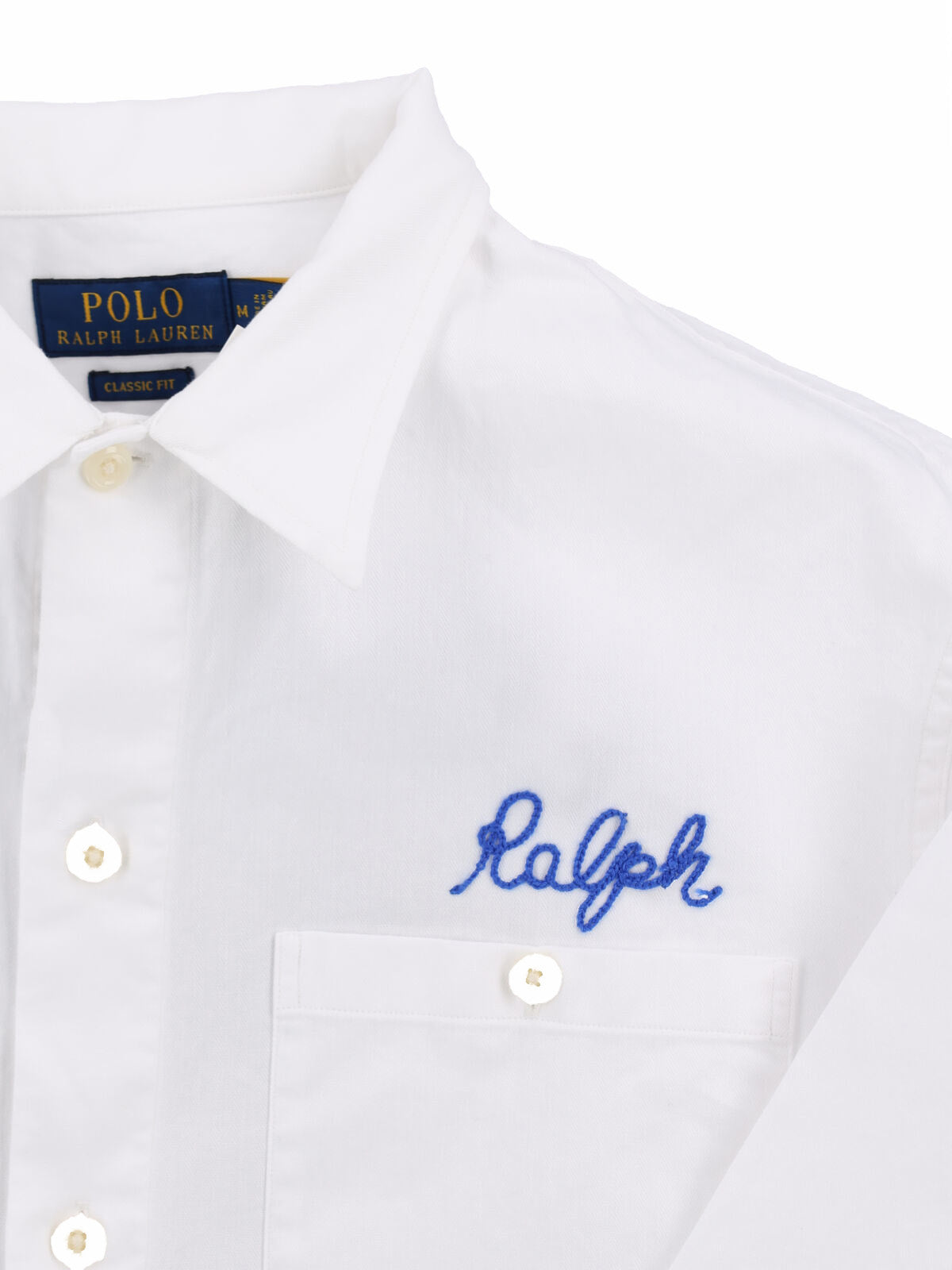White Graphic Back Button-Down Shirt