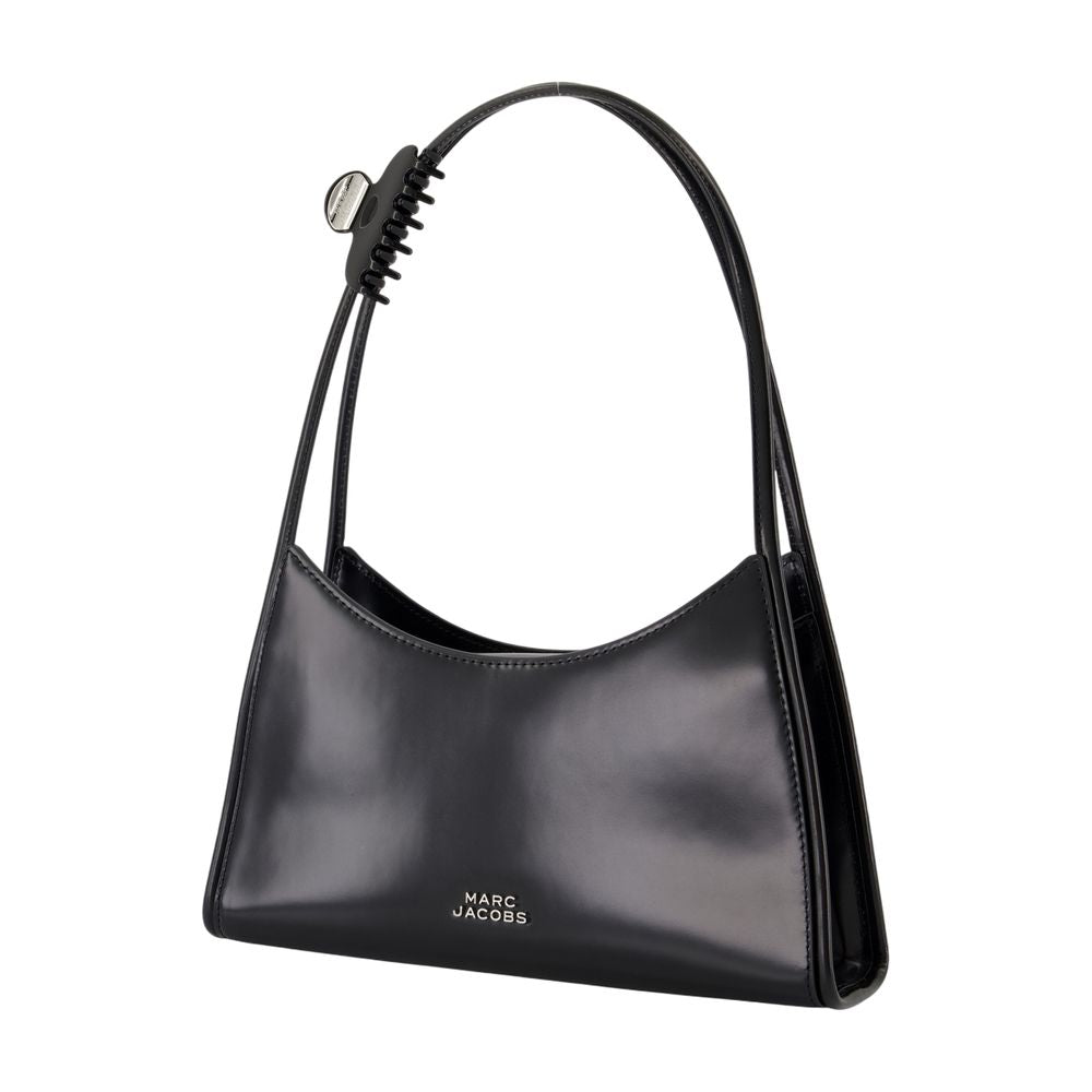 The Claw Clip Shoulder Bag - Leather - Black