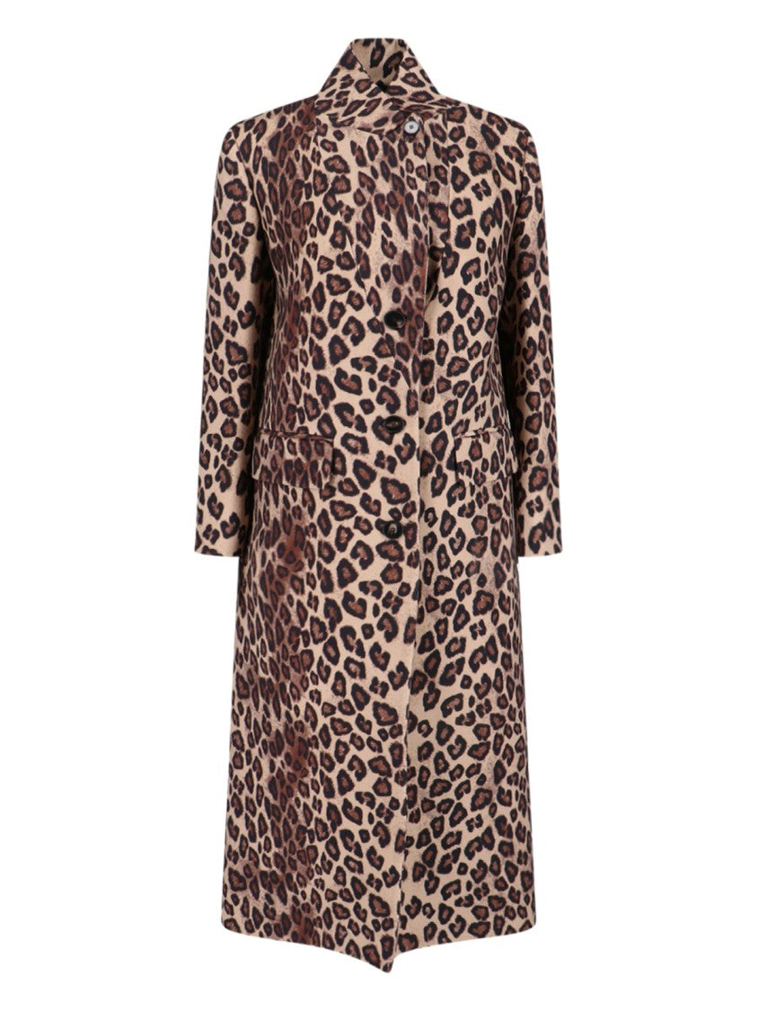 Structured Multicolor Coat With Zipper Closure