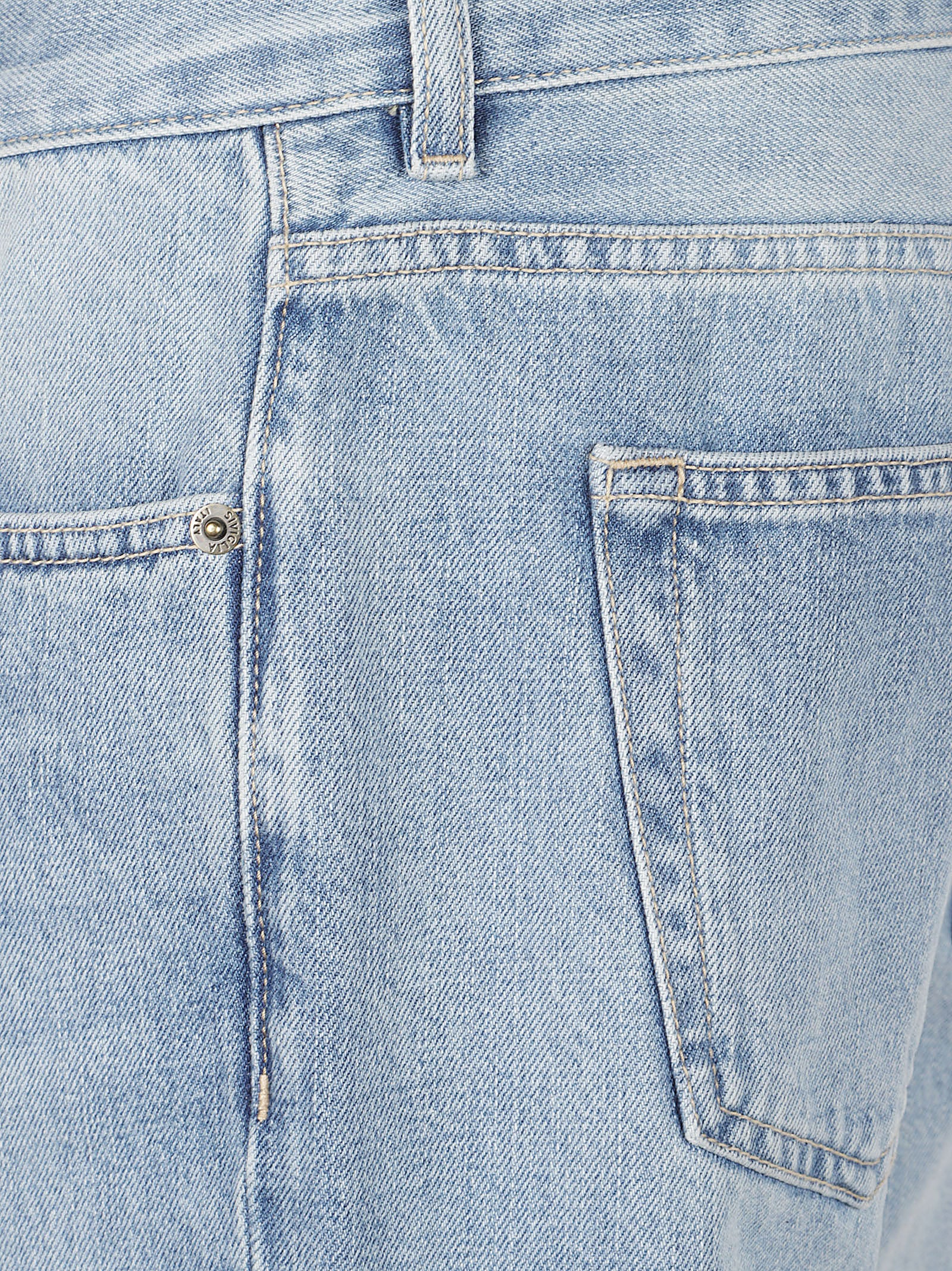 Light-Wash Flared Denim Jeans