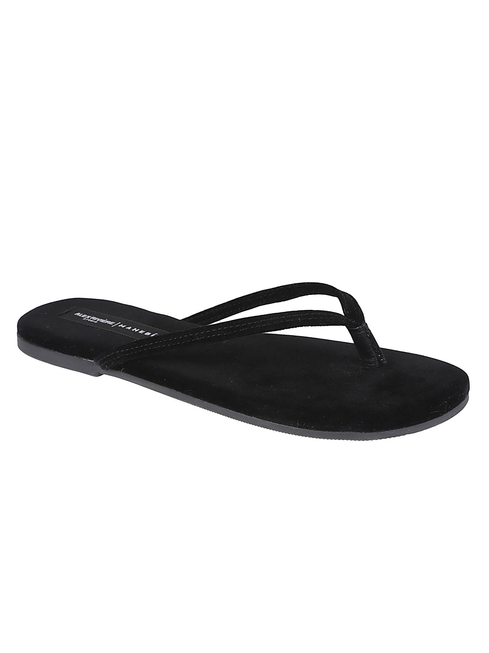 Minimalist Black Thong Sandals