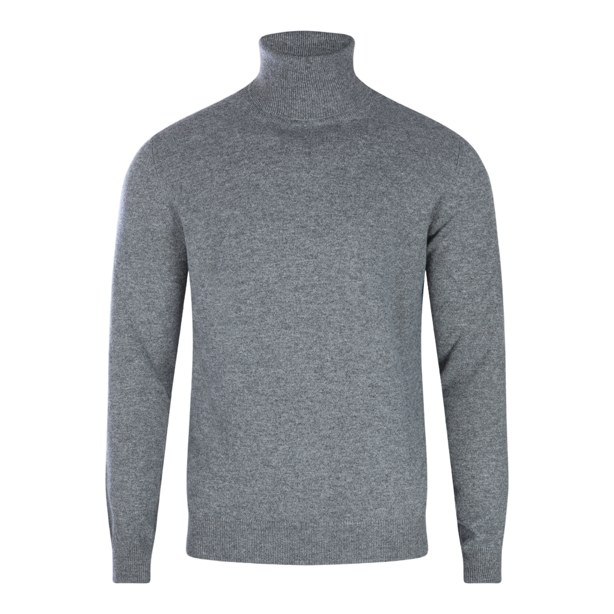 Classic Turtleneck Sweater in Fine Knit Grey
