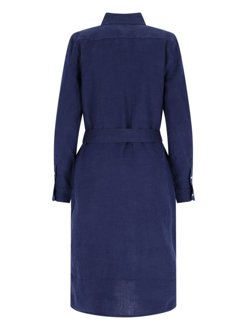 Shirt Midi Dress Blue