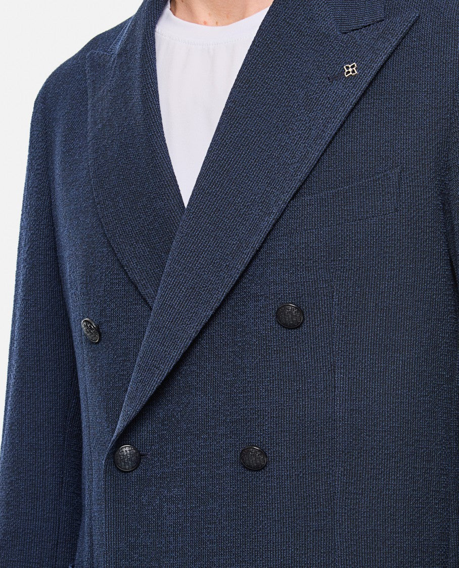 Single-Breasted Blue Jacket With Tailored Fit