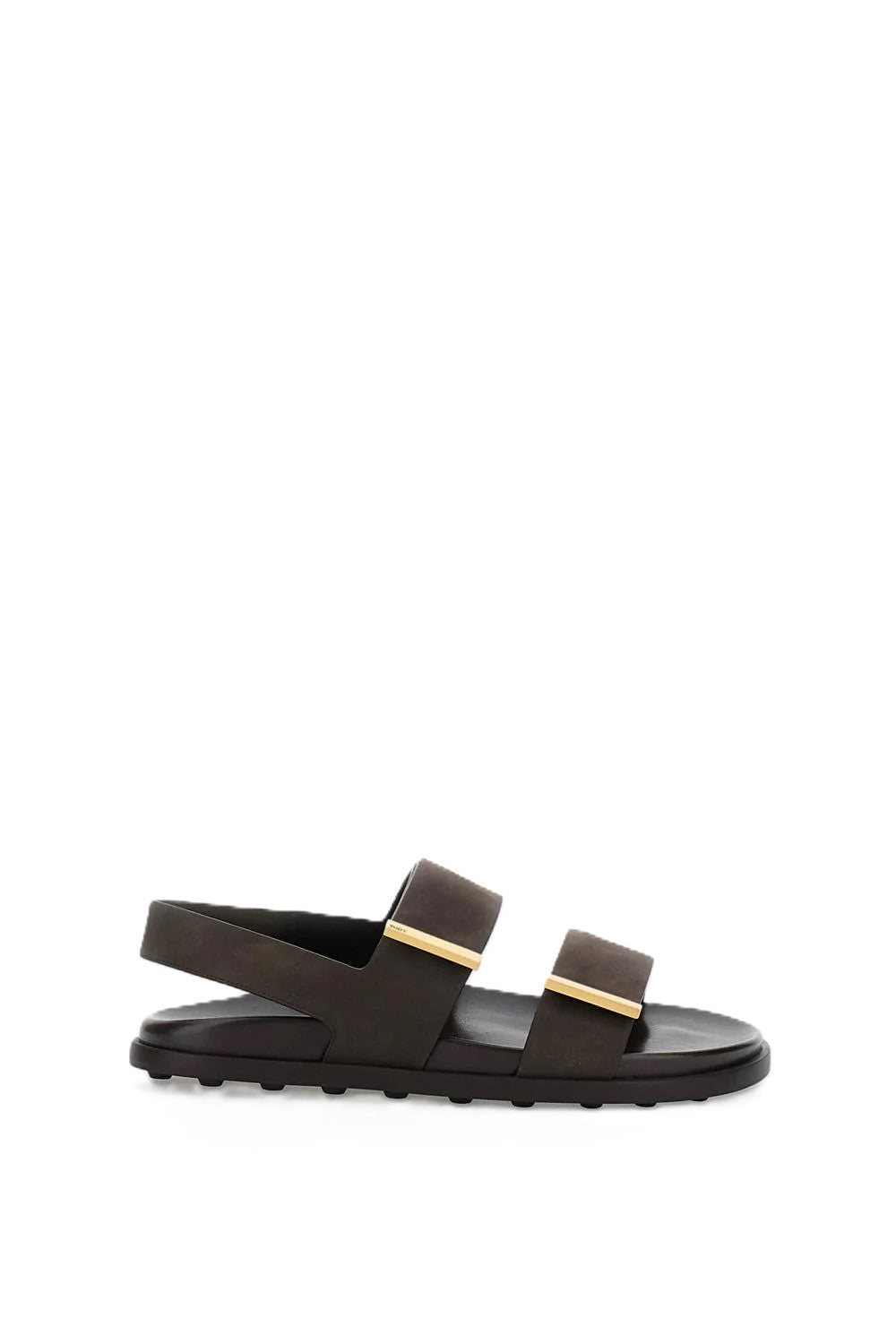 Refined Flat Sandals with Gold-tone Accents