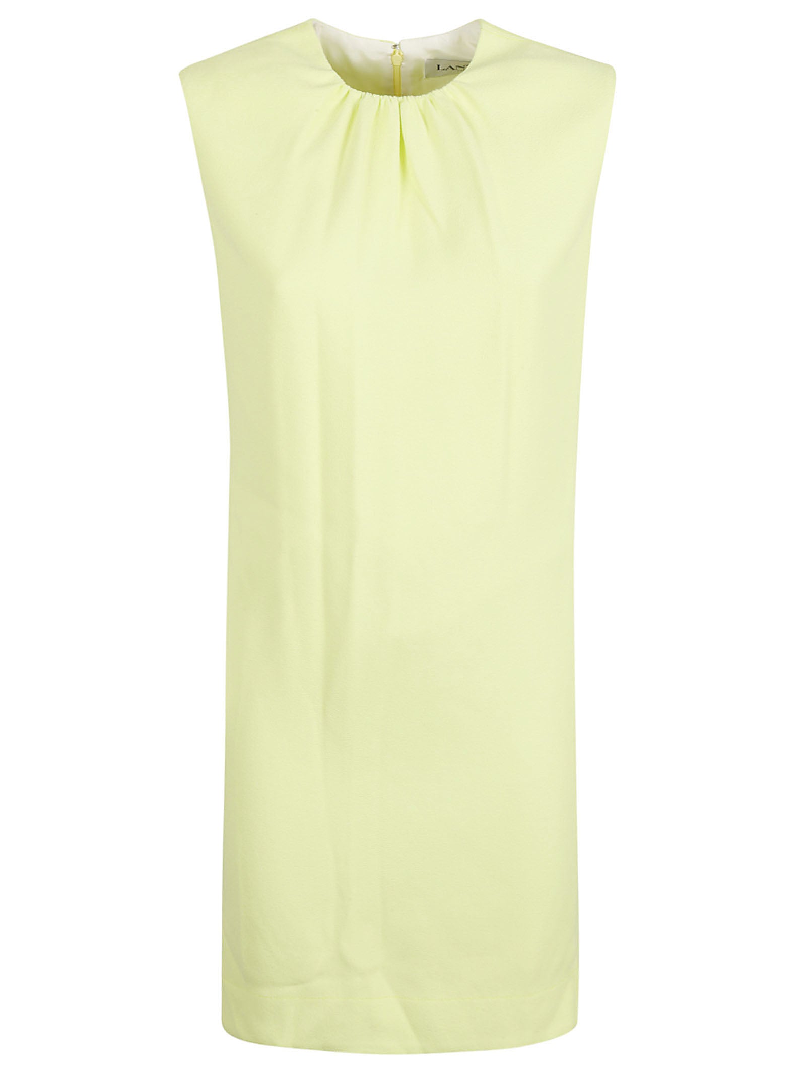 Flowing Yellow Dress with Elegant Draping