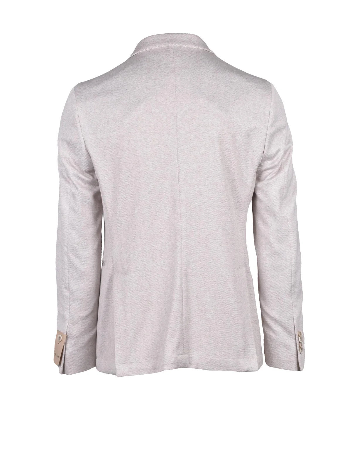 Beige Viscose Polyester Elastane Double-Breasted Jacket