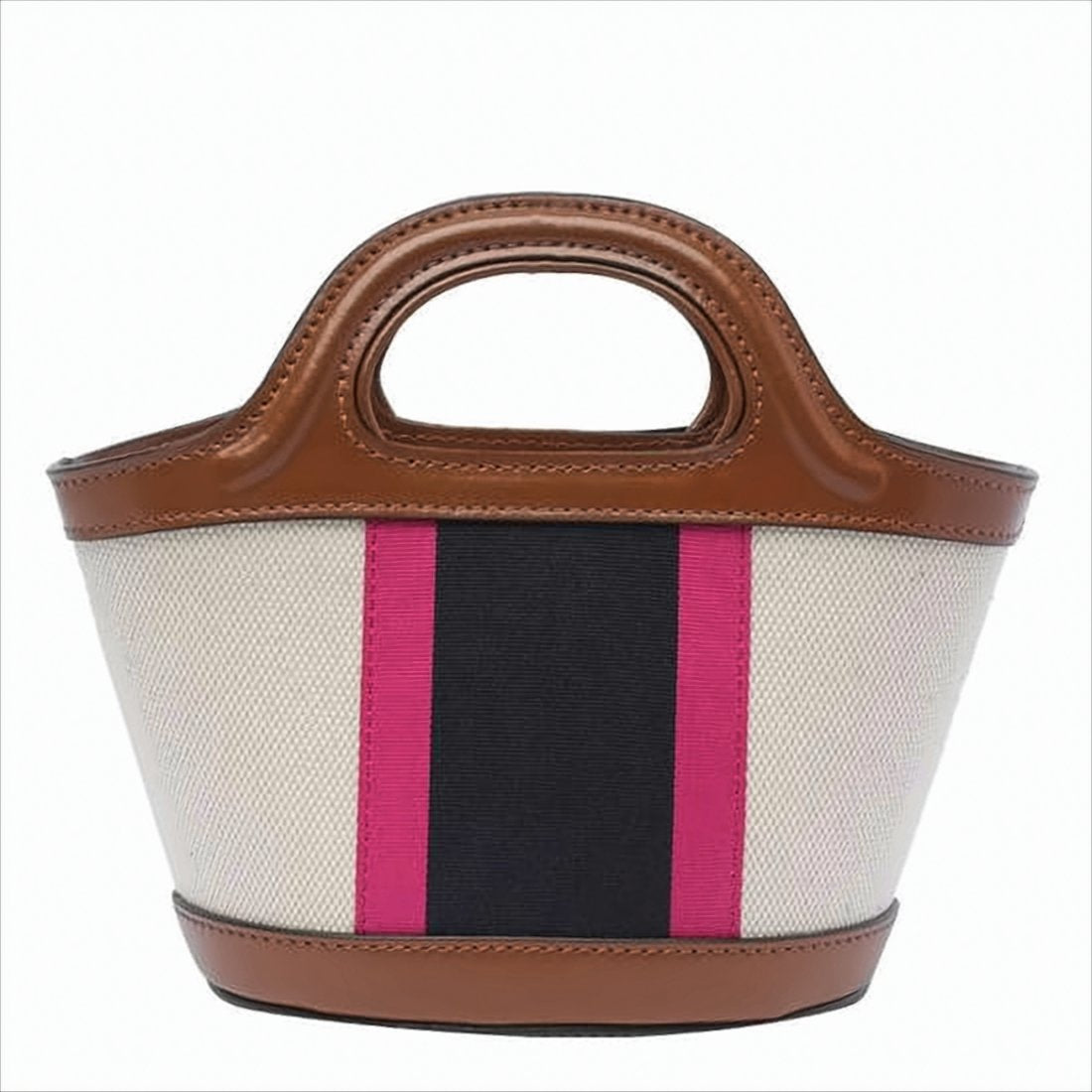 Structured Beige Canvas Tote Bag with Vibrant Accents