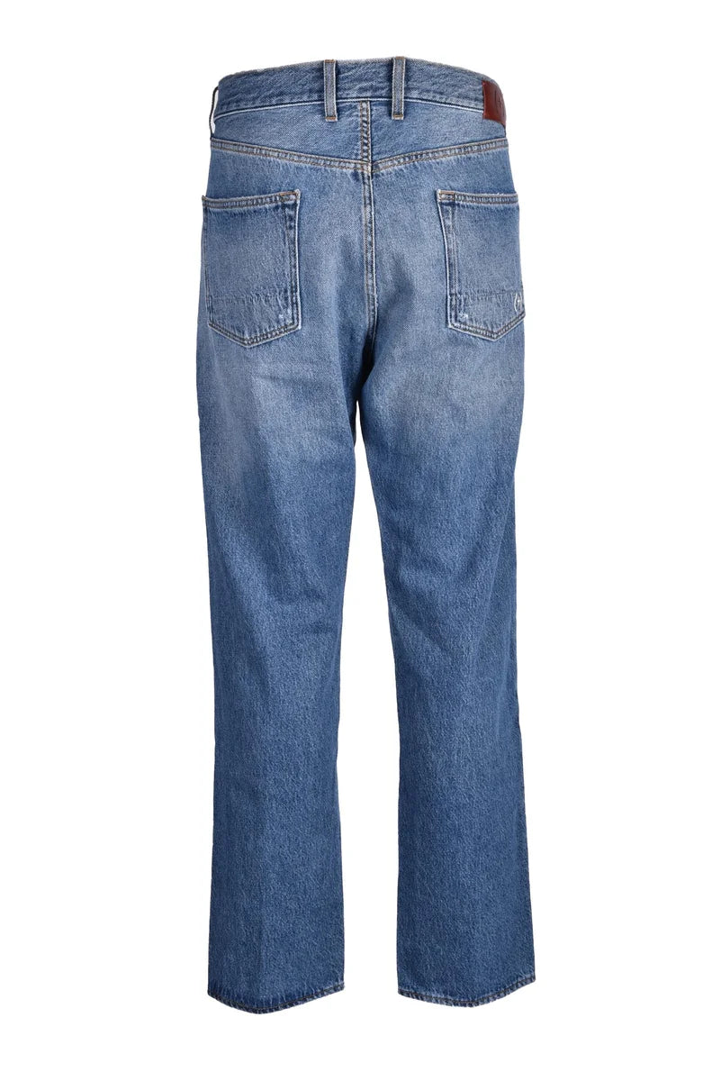 Mid-Rise Straight-Leg Jeans Crafted
