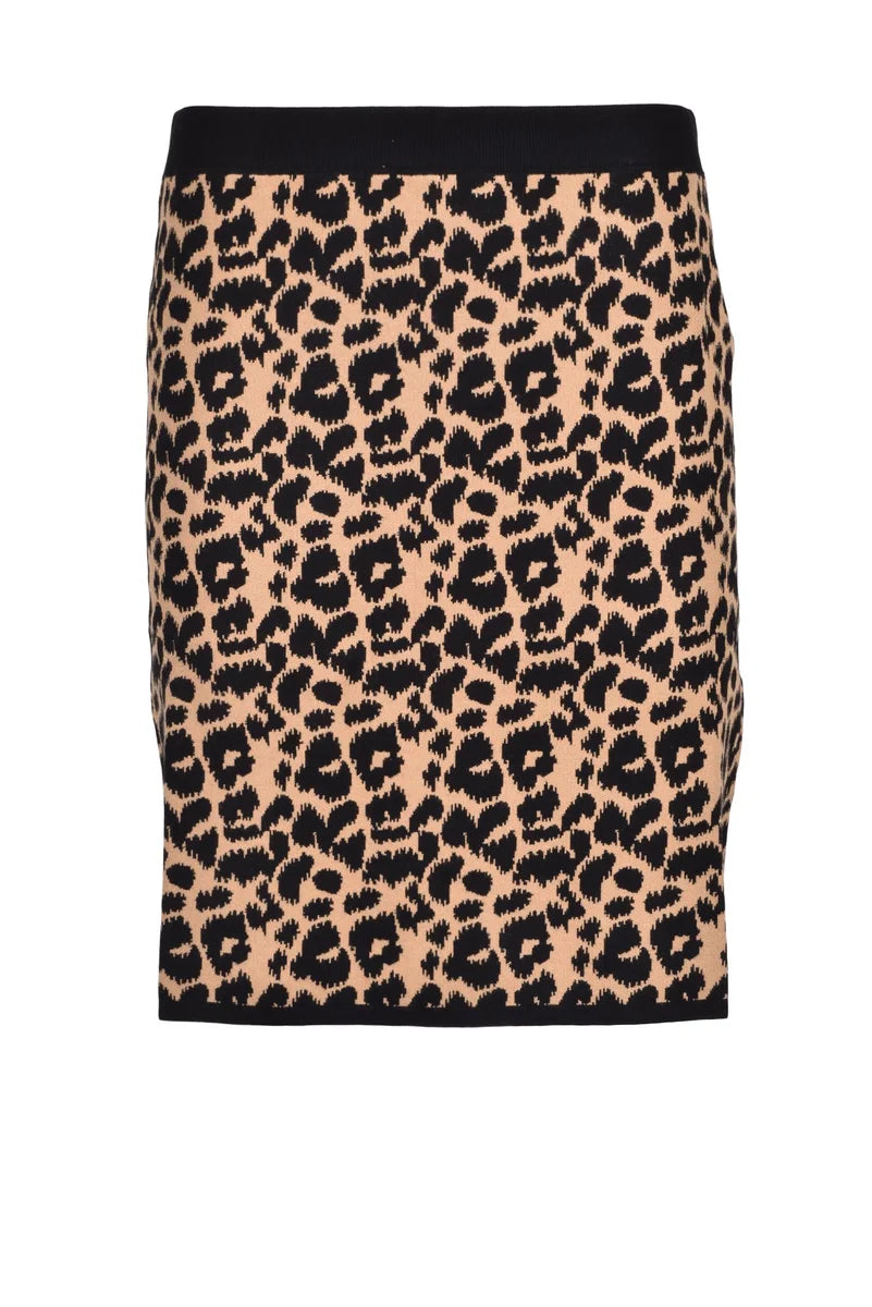 Mini Knit Skirt - Black/Beige