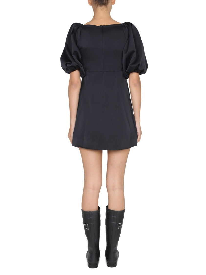 Mini Dress With Balloon Sleeves