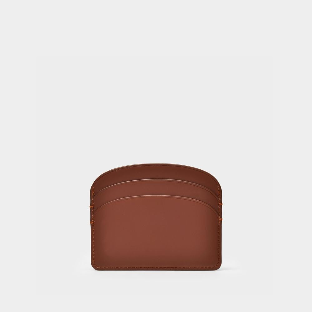 Demi-Lune Card Holder - Hazelnut - Leather