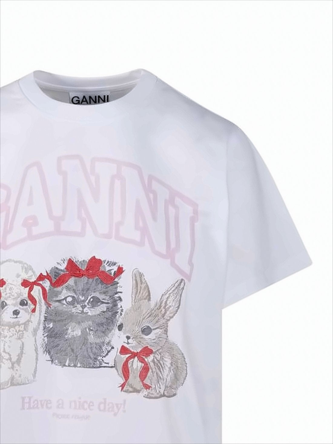 Short-Sleeved Cotton T-Shirt featuring Playful Animal Graphics