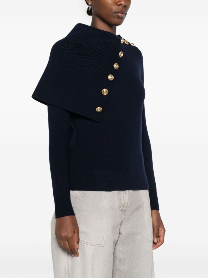 Navy Merino Wool Sweater