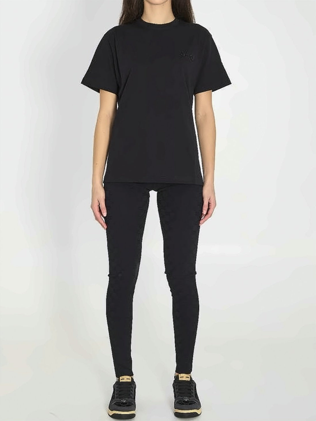 Relaxed-Fit Black Cotton T-Shirt