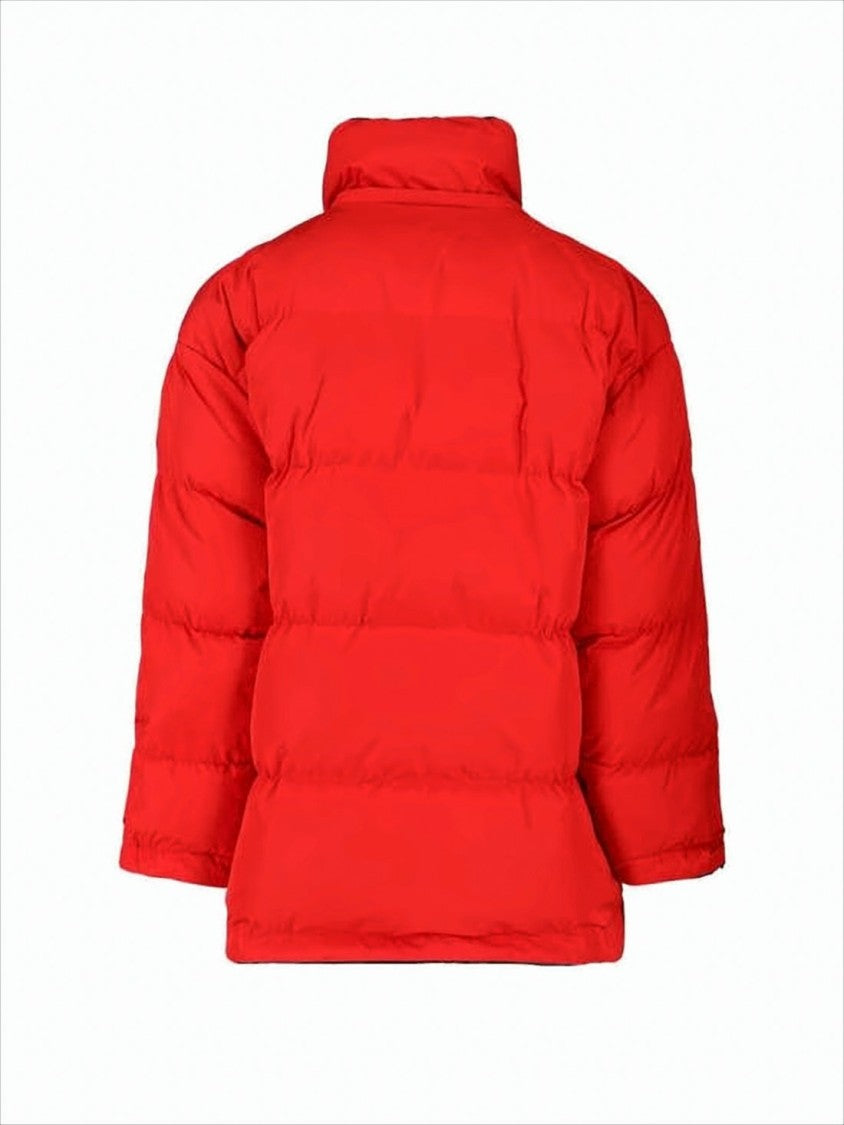 Down Jacket with Detachable Fur-Trimmed Hood