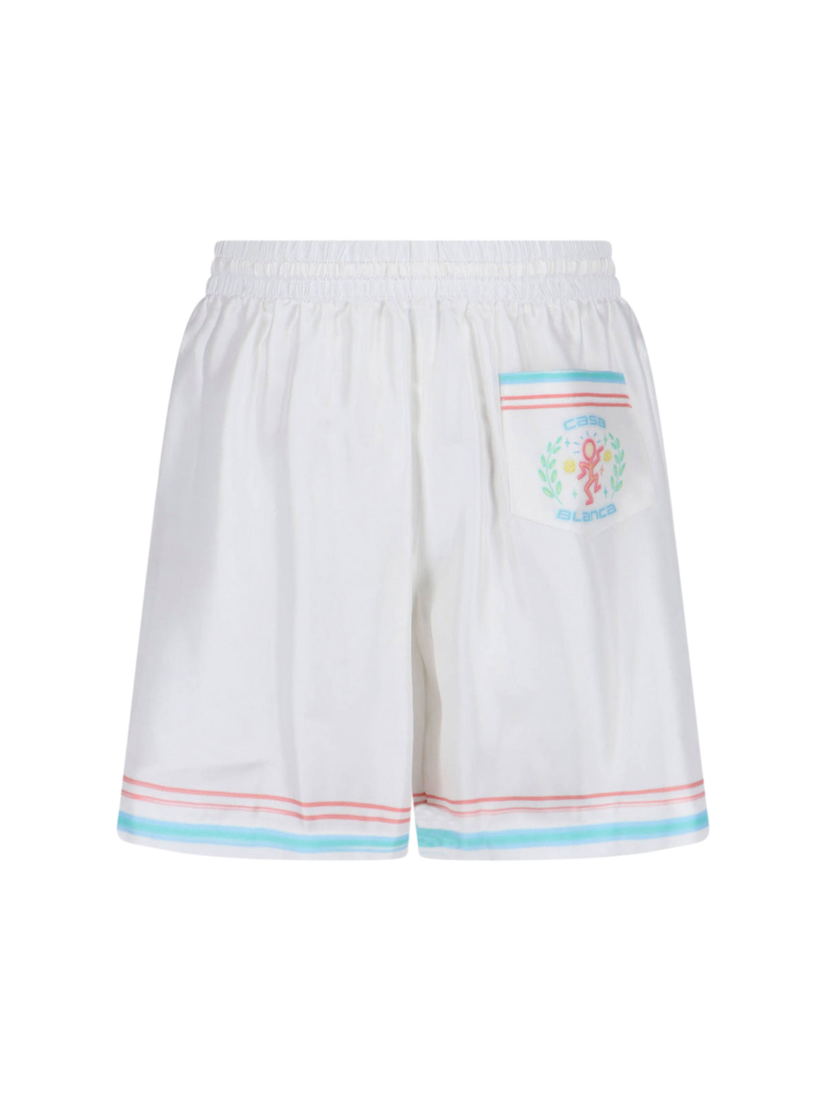 White Dance Joy Silk Shorts
