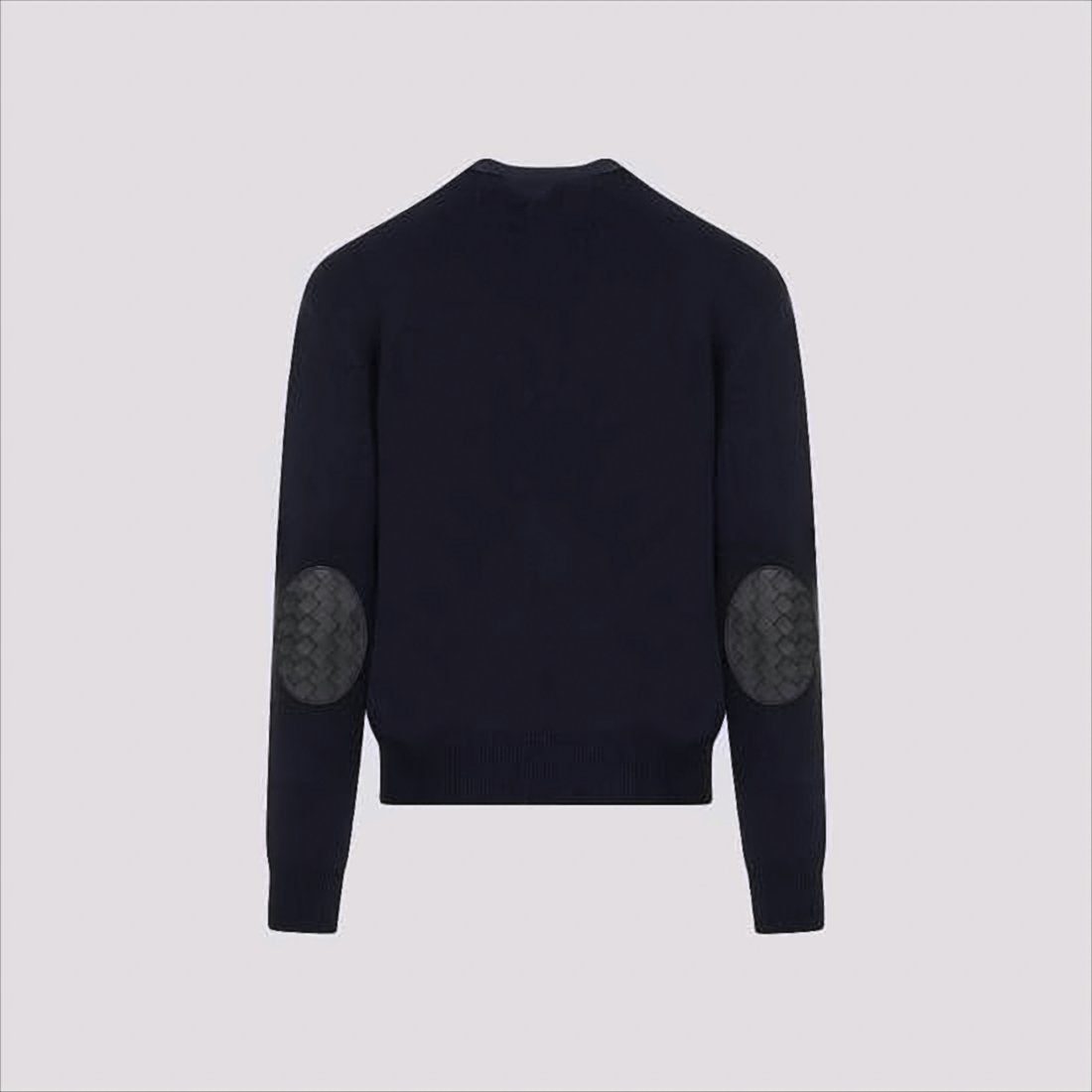 Cashmere Blend Sweater with Woven Elbow Patches