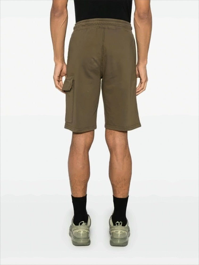 Relaxed Fit Brown Shorts With Cargo Pocket