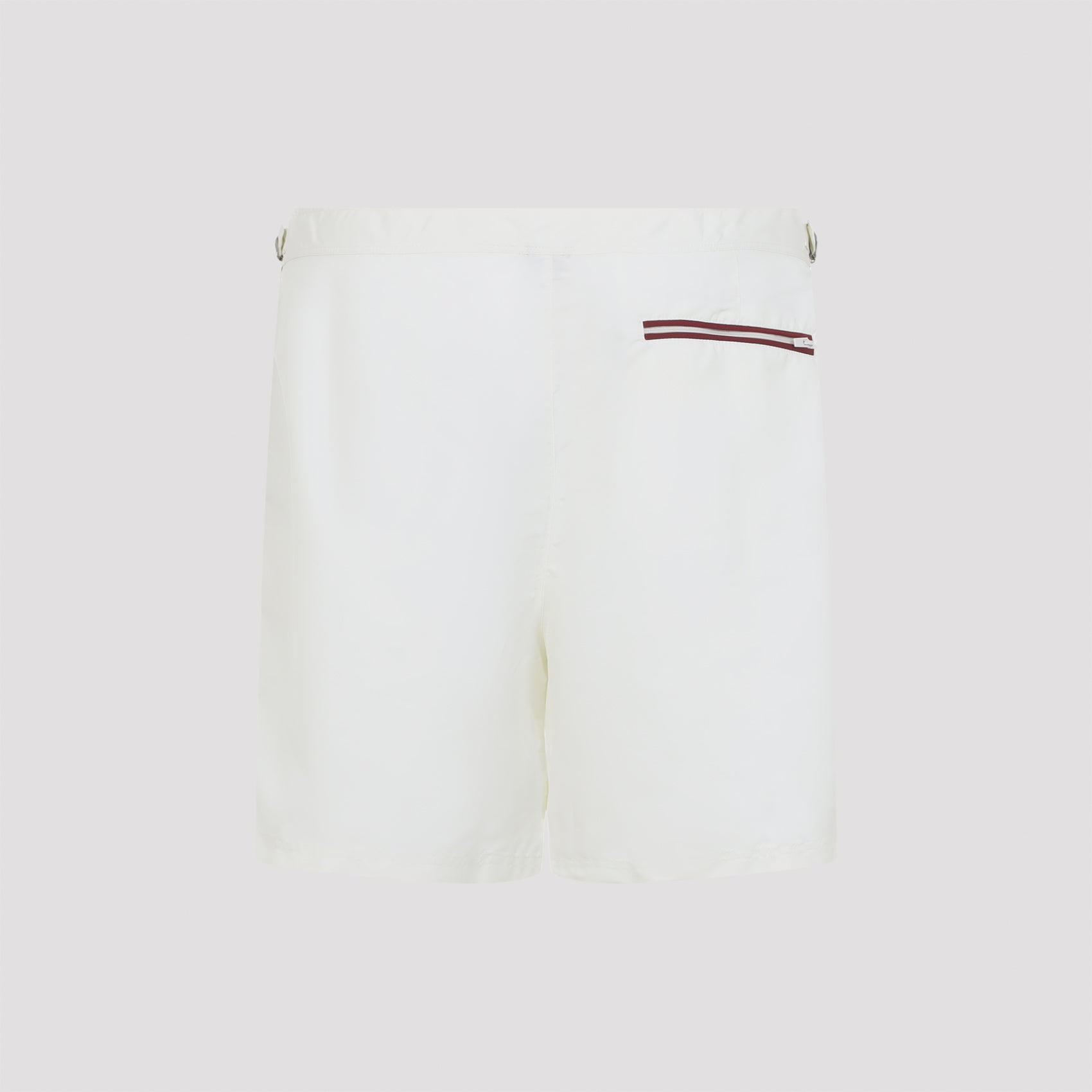 Minimalist White Shorts With Contrast Trim