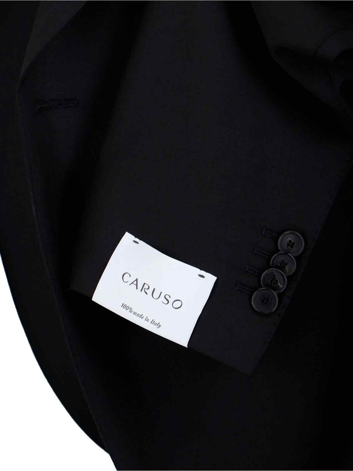 Black Wool Single-Breasted Suit, Dark Shade