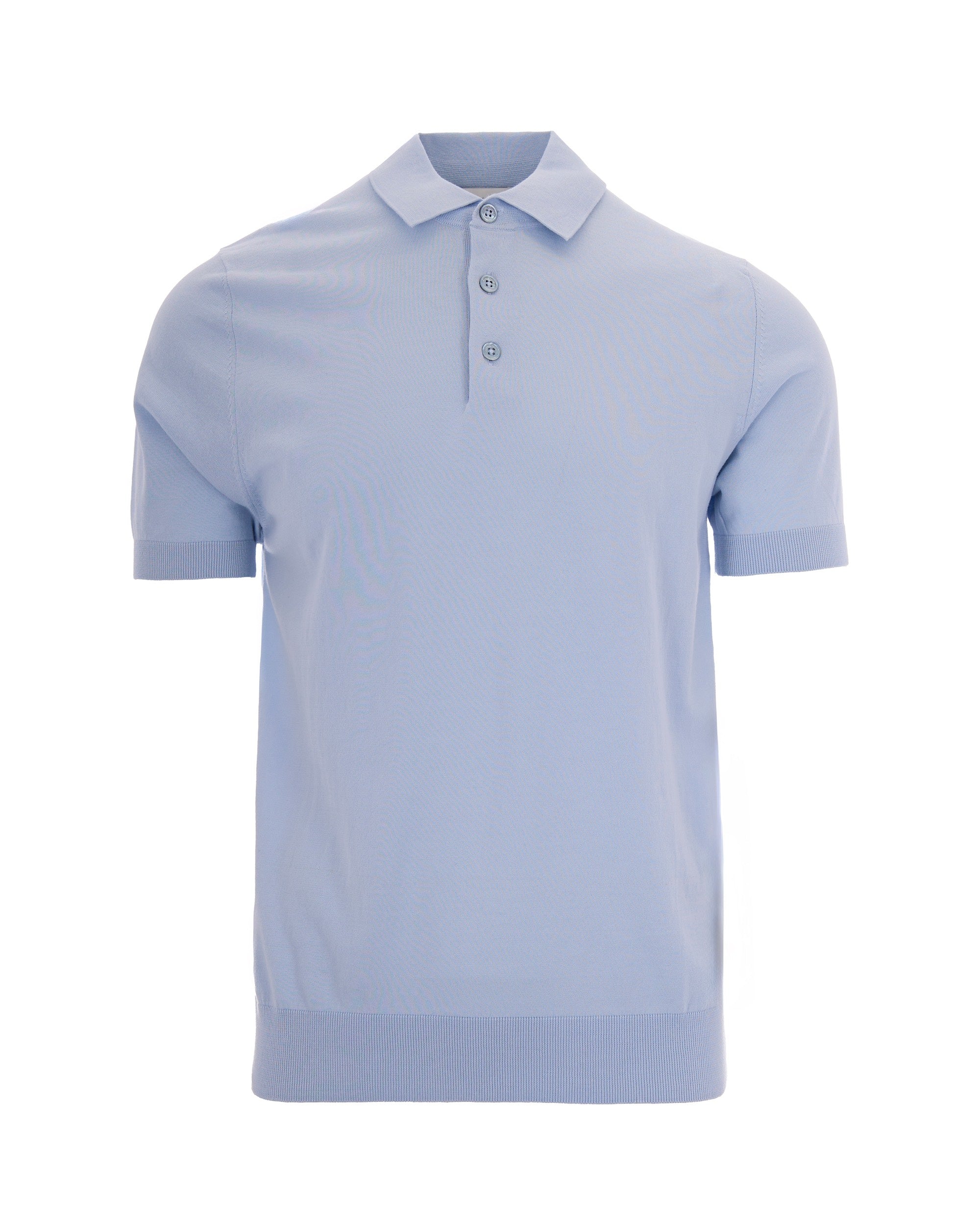 Light Blue Knit Polo Shirt