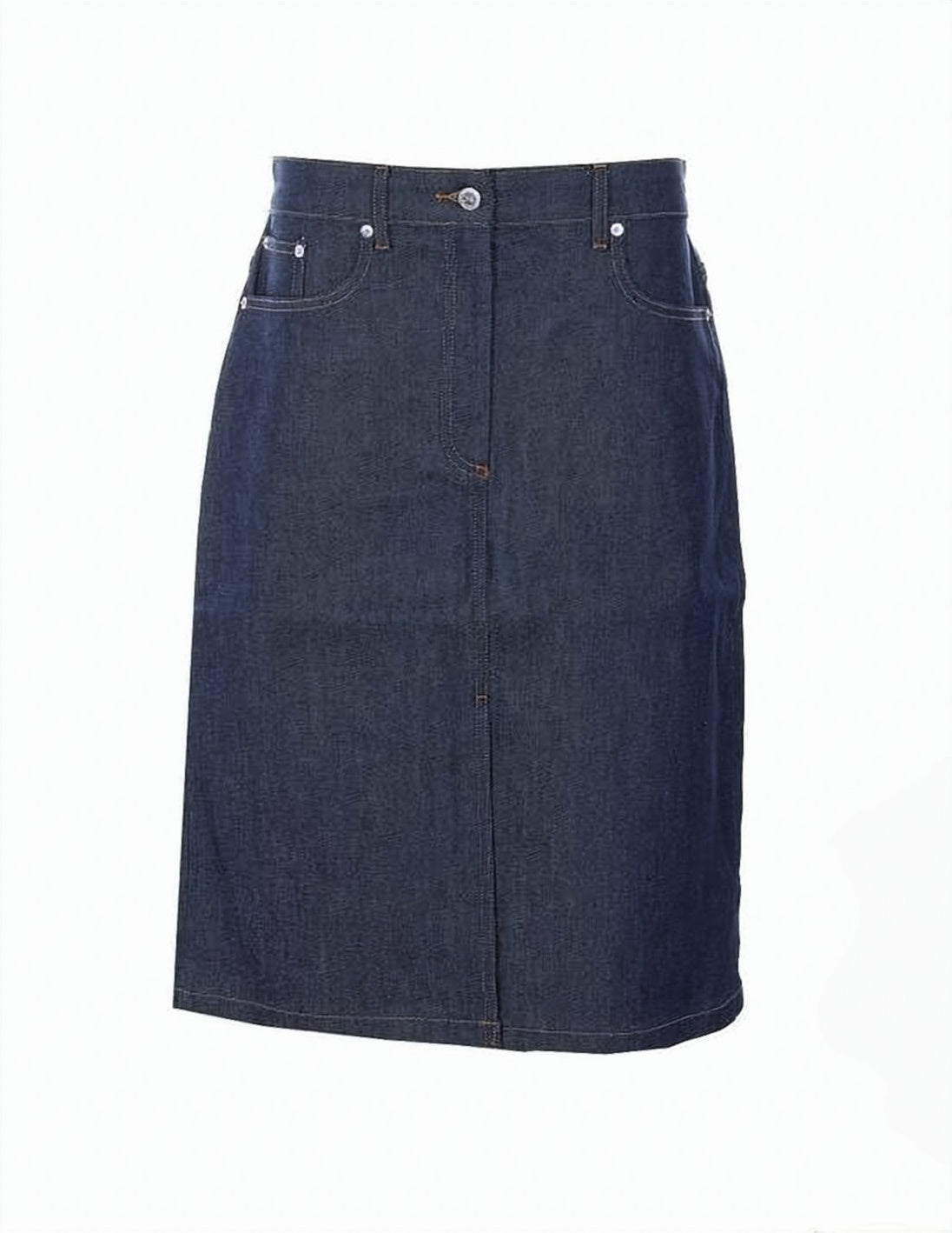 Classic Denim Midi Skirt