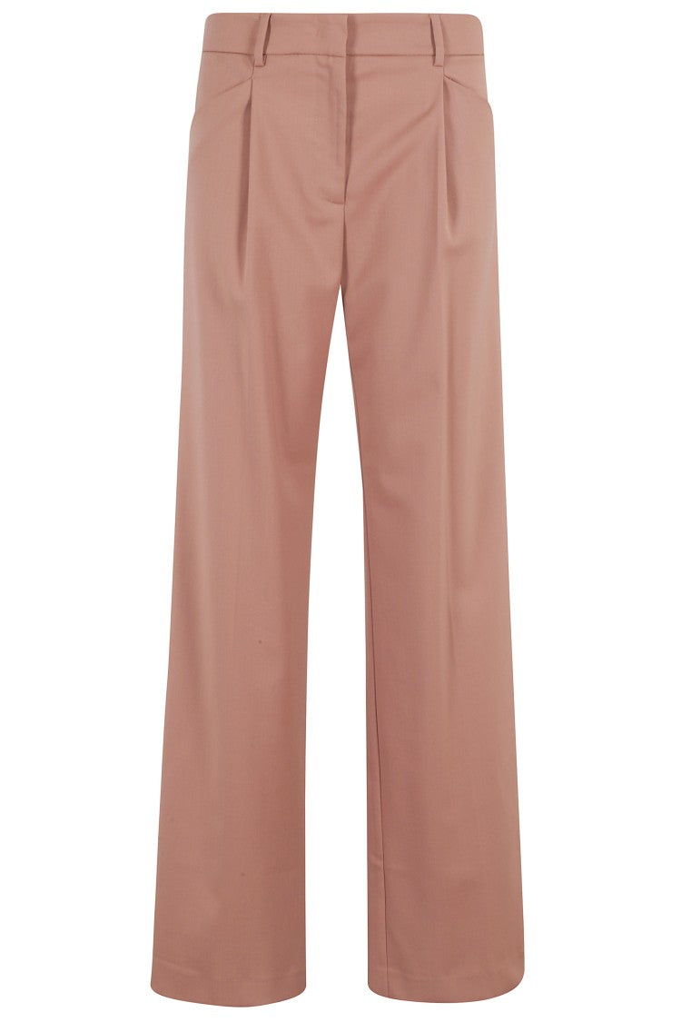 High-Waisted Gabardine Trousers